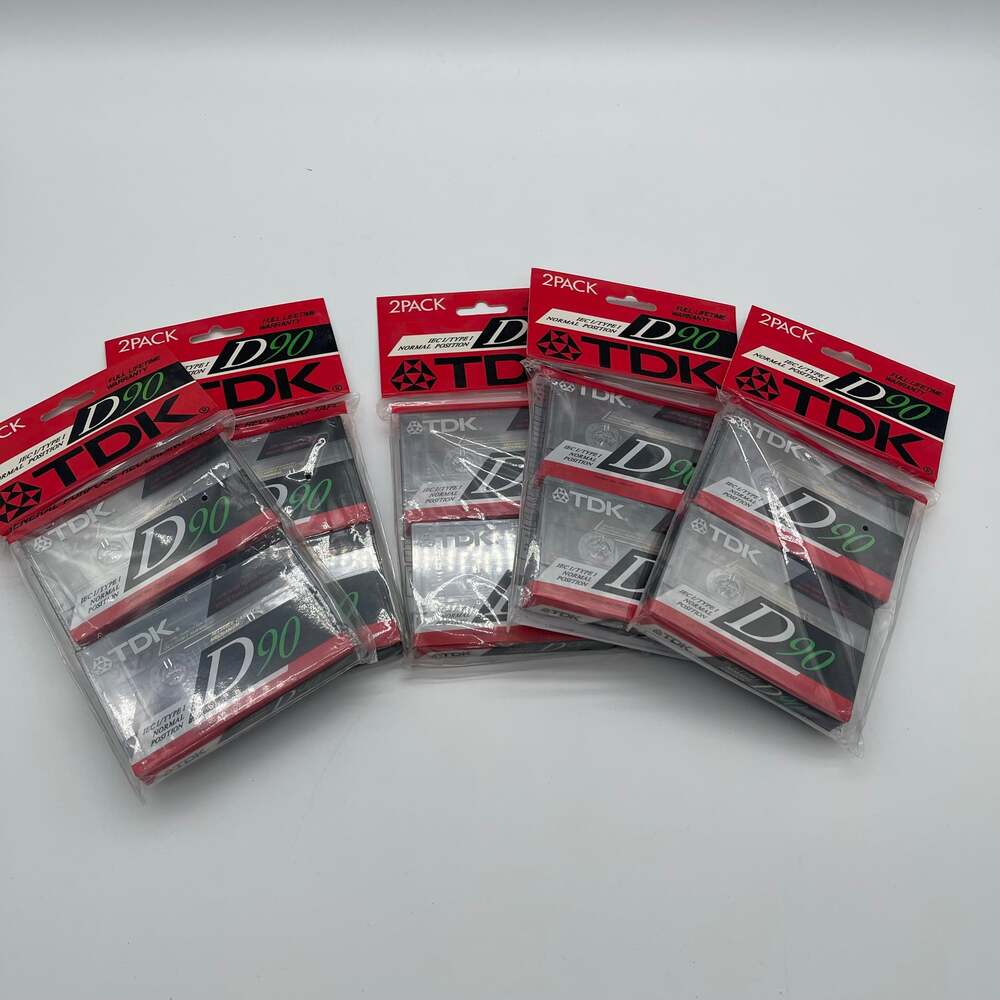 Lot of 8 TDK D90 Blank‎ Audio Cassette Tapes New Sealed (4x 2-Packs)